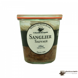 Pate de Sanglier Sauvage 200g - Pâtés, Terrines, Mousses et Rillettes - Pâté de sanglier. Fabriqué par LA BOURRICHE AUX APPETITS à VINEUIL (Loir-et-Cher-41).