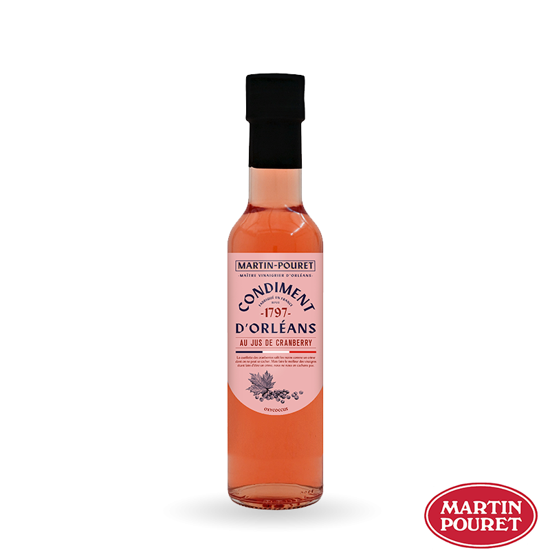 Condiment au Jus de Cranberry Martin Pouret 25cl - Vinaigres - Vinaigre douceur dantan. Fabriqué par MARTIN POURET à FLEURY LES AUBRAIS (Loiret-45).