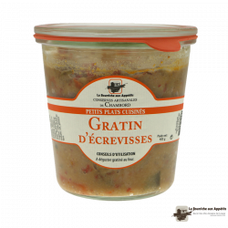 Gratin d'Ecrevisses 450g - Plats Cuisinés à base de Poissons - Plat préparé gratin d'ecrevisses. Fabriqué par LA BOURRICHE AUX APPETITS à VINEUIL (Loir-et-Cher-41).