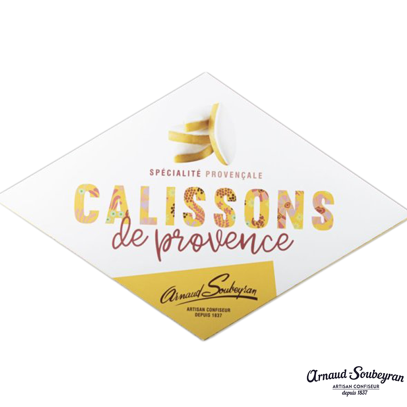 Calissons de Provence 230g - Confiseries - Calissons de Provence original. Fabriqué par ARNAUD SOUBEYRAN à MONTELIMAR Cedex (Drôme-26).
