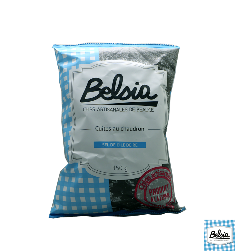 Chips Artisanales de Beauce Belsia - Chips - Chips nature. Fabriqué par SARL FERME DE LETOURVILLE à BOISVILLE LA ST PERE (Eure-et-Loir-28).