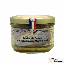 Terrine de Faisan et Praslines Mazet - Pâtés, Terrines, Mousses et Rillettes - Terrine de faisan et praslines Mazet. Fabriqué par LES SENTIERS GOURMANDS à BOISCOMMUN (Loiret-45).