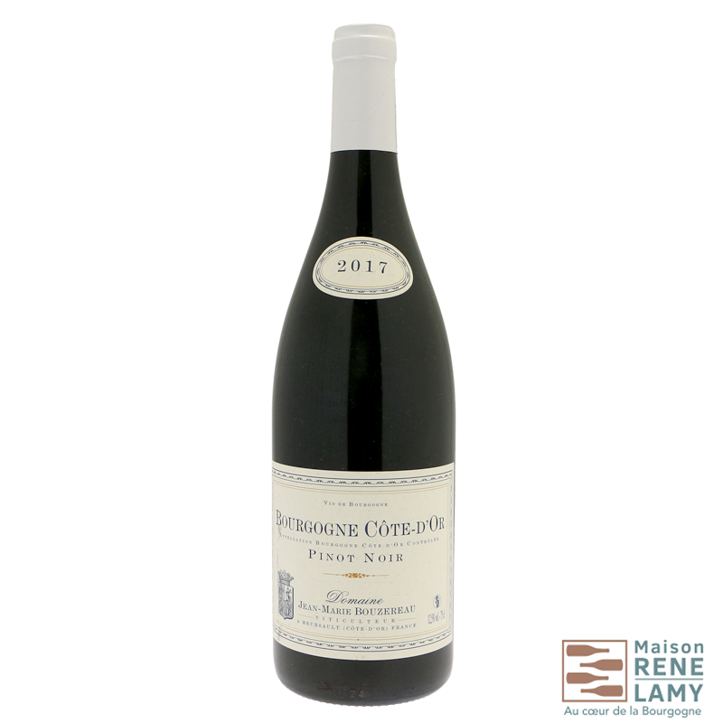Bourgogne Rouge Bouzereau - Bourgogne Rouges - 100% Pinot Noir. Distribué par RENE LAMY à LEVERNOIS (Côte-d'Or-21).