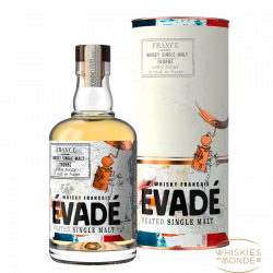 Evade Single Malt Tourbé - Whiskies - Single Malt, double distillation en Alambic Charentais. Fabriqué par WHISKIES DU MONDE à MERIGNAC (Gironde-33).