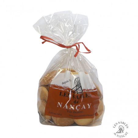 Sablés de Nancay Nature 320g - Biscuits et Pâtisseries sucrés - Sablé nature. Fabriqué par LES SABLES DE NANCAY à NANCAY (Cher-18).