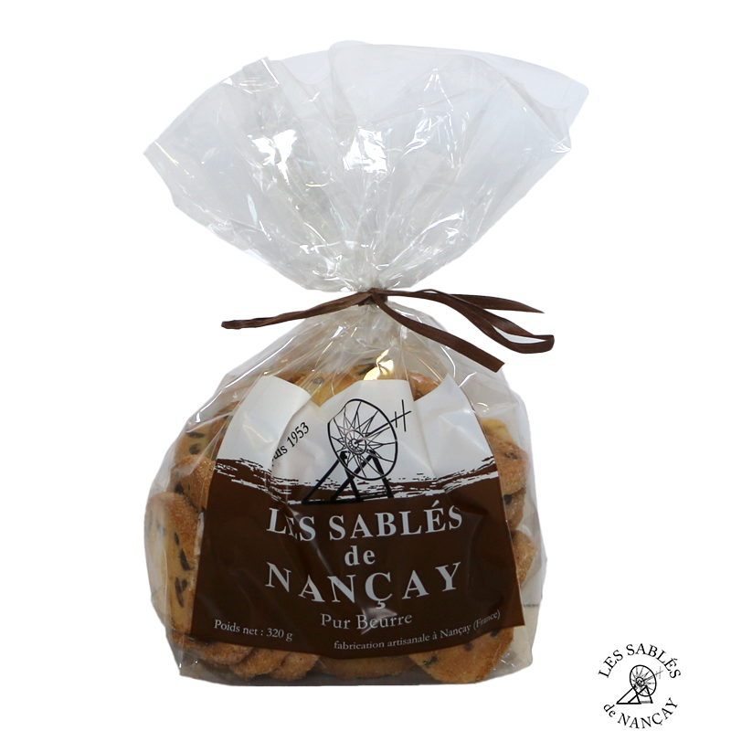 Sablés de Nancay au Chocolat 320g - Biscuits et Pâtisseries sucrés - Sablé au chocolat. Fabriqué par LES SABLES DE NANCAY à NANCAY (Cher-18).