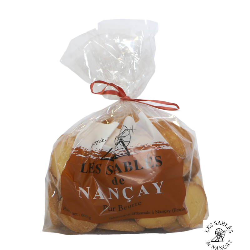 Sablés de Nancay Nature 600g - Biscuits et Pâtisseries sucrés - Sablé nature. Fabriqué par LES SABLES DE NANCAY à NANCAY (Cher-18).