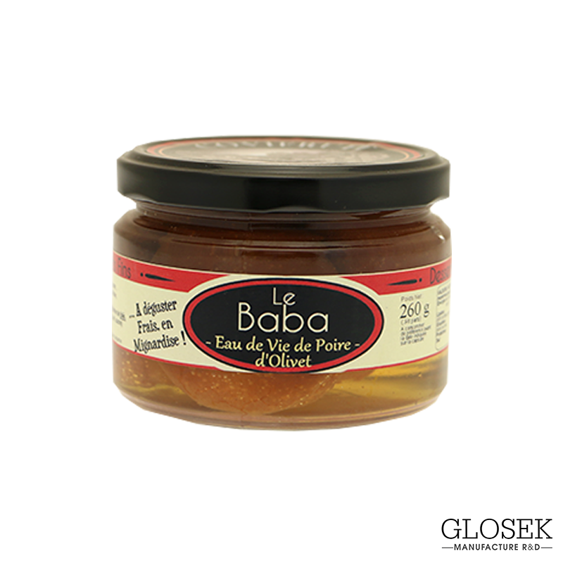 Baba d'Olivet 260Gr – Desserts – Mini baba à l'eau de vie de Poire. Fabriqué par Glosek Gourmet à Fleurance (Fleurance - Gers -32)