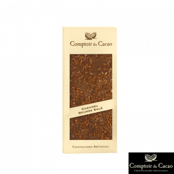 Milk chocolate bar and Salted Butter Caramel 90gr - Chocolates - Milk chocolate bar and Salted Butter Caramel. Manufactured by COMPTOIR DU CACAO in BAZOCHE SUR LE BETZ (Loiret - 45).