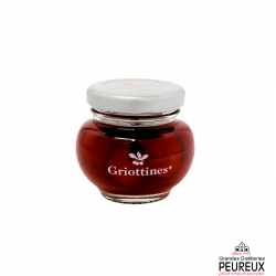 Griottines 5cl - Fruits à l'Eau de Vie - Griottes sauvages dénoyautées et préparées dans une liqueur. Fabriqué par DISTILLERIES PEUREUX à FOUGEROLLES (Haute-Saône-70).