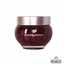 Framboisines 15° 35cl - Fruits à l'Eau de Vie - Framboises macérées dans la liqueur de framboises. Fabriqué par DISTILLERIES PEUREUX à FOUGEROLLES (Haute-Saône-70).