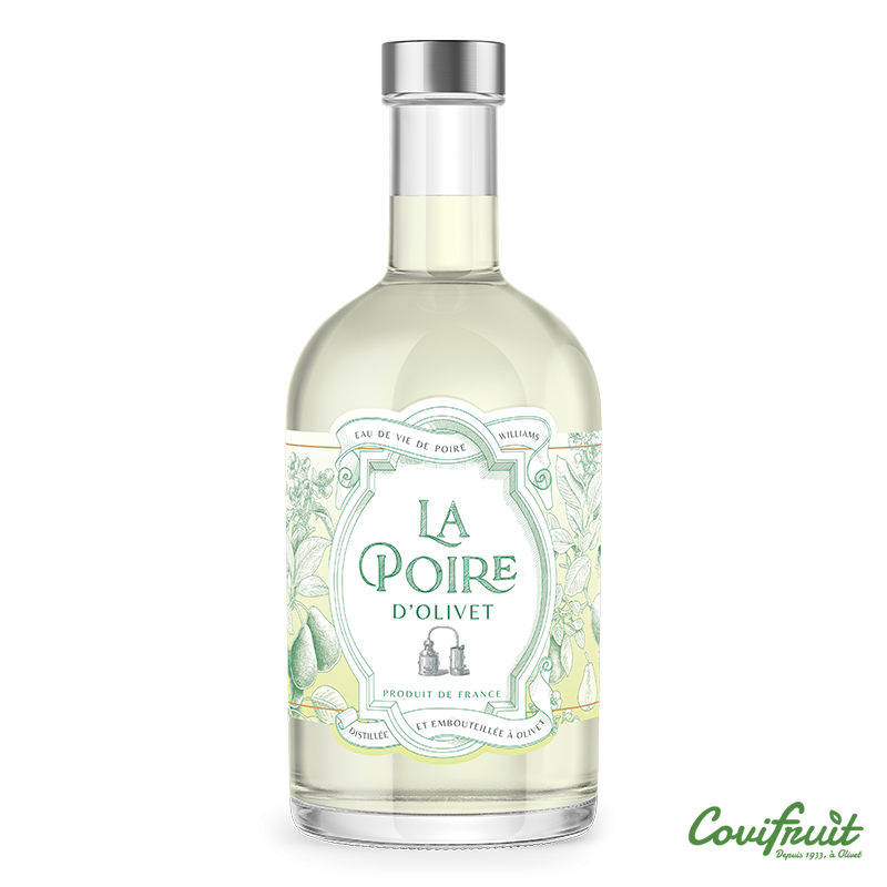 Eau de Vie Poire d'Olivet 150cl 43° - Eaux de Vie - Le Fruit d'une sélection et d'une distillation maîtrisée. Fabriqué par COVIFRUIT à OLIVET (Loiret-45).