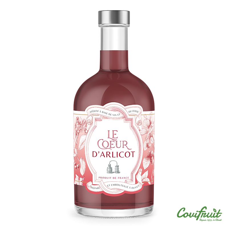 Cœur d'Arlicot 50cl 17° - Apéritifs - Assemblage de Vin Rouge de l'Orléannais, Sirop de Griotte et Alcoolat de Cerise. Fabriqué par COVIFRUIT à OLIVET (Loiret-45).