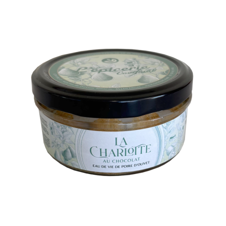 Charlotte au chocolat et à l'eau de vie de Poire 140gr – Desserts – Mini charlotte à l'eau de vie de Poire. Fabriqué par Glosek Gourmet à Fleurance (Fleurance - Gers -32)